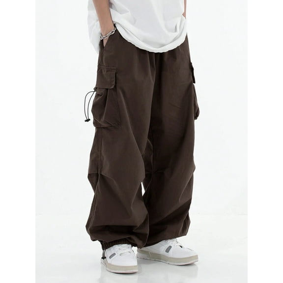 Trendy Tron American Paratroops Style Cargo Pants for Men - Unisex High Street Loose Hip-Hop Trousers