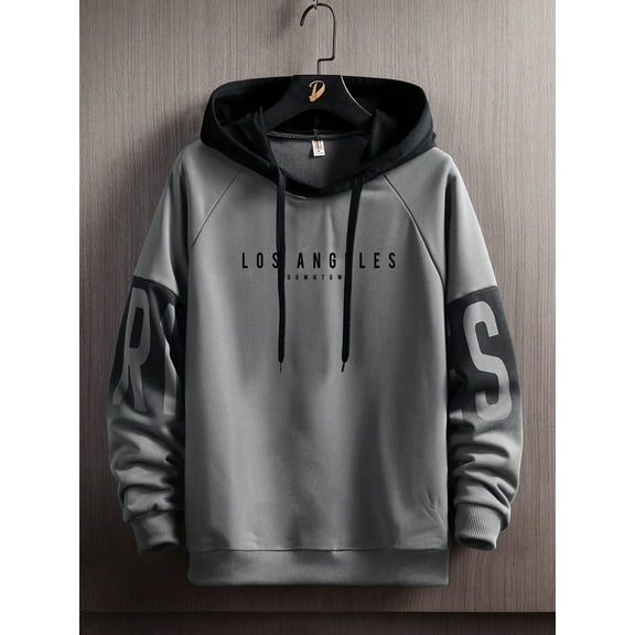 Trendy Tron Men's Colorblock Hooded Sweatshirt for Stylish Comfort