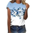 thumbnail image 1 of Trendy Tshirts for Women 2025 Womens Fashion Tops Trendy Fitted V Neck Blouses for Women Dressy Plus Size Summer Clothes for Women Women Shirts Under 20, 1 of 5