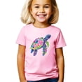 thumbnail image 1 of Trendy Turtle Shirt for Women, Teens & Kids Summer Sea Turtle T-Shirt Pink Shirt 4T, 1 of 5