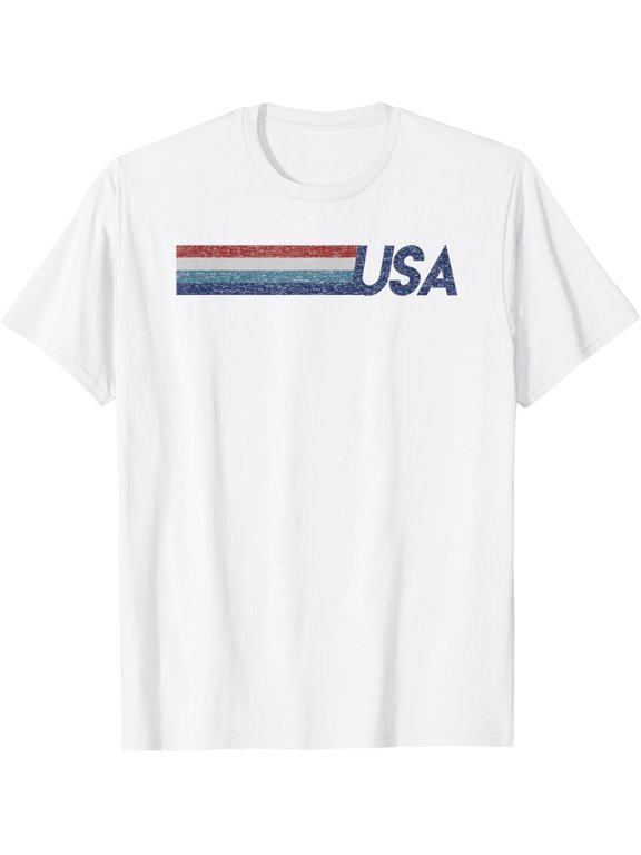 Trendy USA Bars logo T-Shirt men and women can wear, black, white, gifts