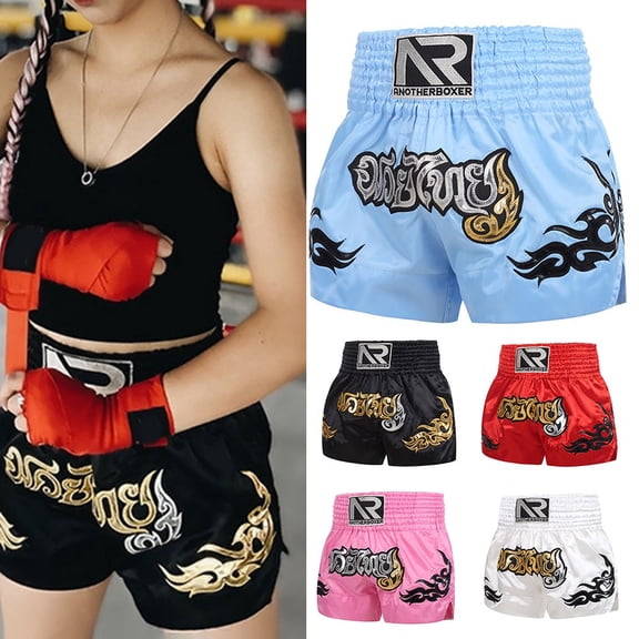 Trendy Unisex Boxing Shorts Perfect for MMA Muay Thai Training Routines S Red