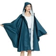 thumbnail image 1 of Trendy Unisex Cape Coat Lightweight Windproof Outdoor Rain Poncho With Color Block Design For All Seasons, 1 of 2