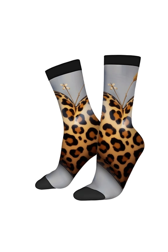 Trendy Unisex Socks - 2 Pairs of Bold Print with Arrows & Floral Design Perfect for All Seasons Mixed Colors