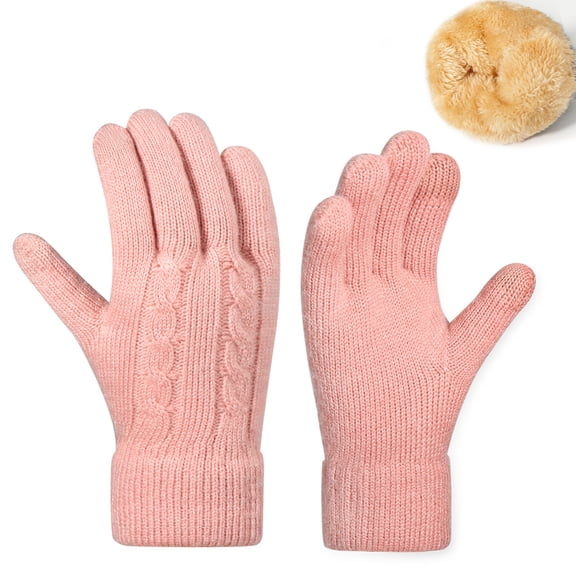 Trendy Unisex Winter Upgraded Touchscreen Warm Knit Gloves Soft Thermal Cold-Resistant Gloves For Daily Wear Driving Commuting