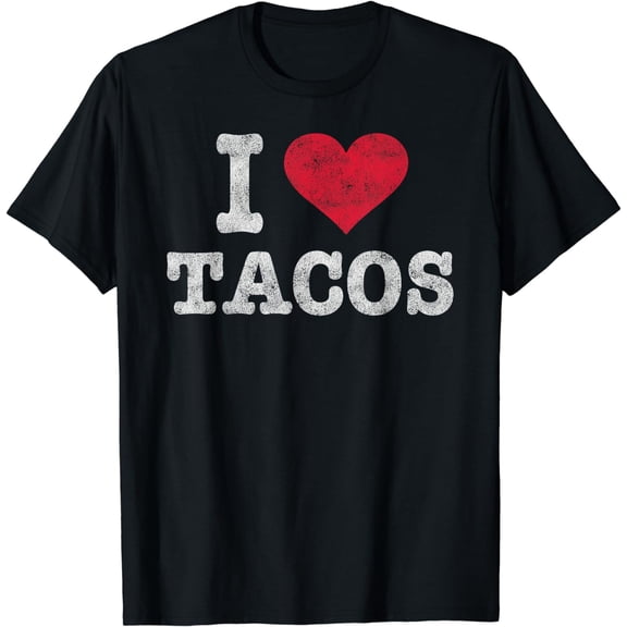Trendy Vintage I Love Tacos Gift T-Shirt