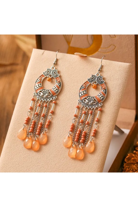 Trendy Vintage Tassel Drop Dangle Earring Geometric Bohemian Earing