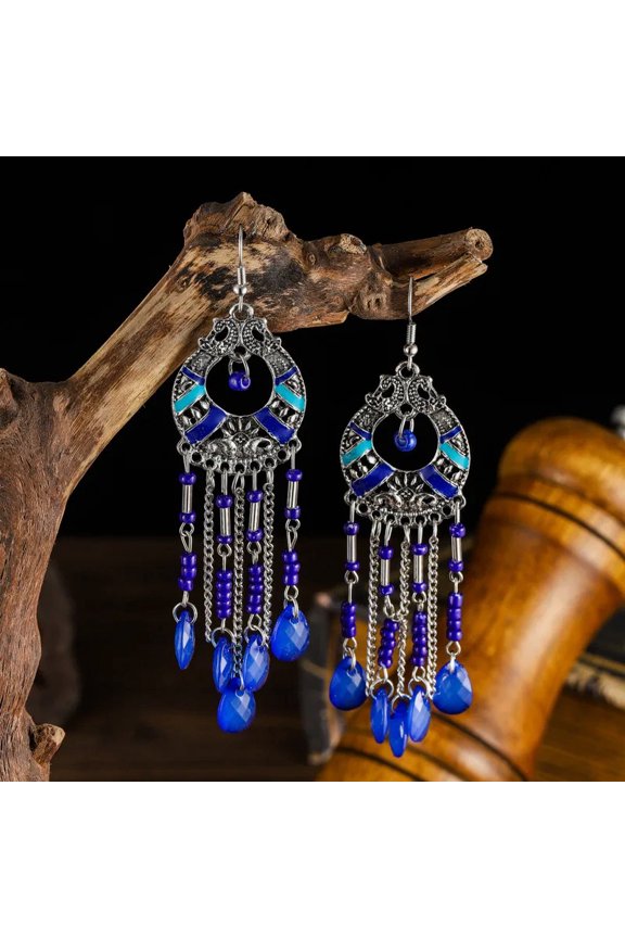 Trendy Vintage Tassel Drop Dangle Earring Geometric Bohemian Earing