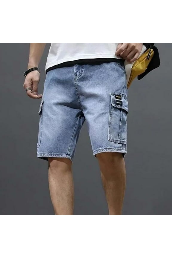 Trendy Vintage Urban Casual Jeans for Men Summer Daily Wear Chic and Versatile Look Comfortable Stylish Denim Pants