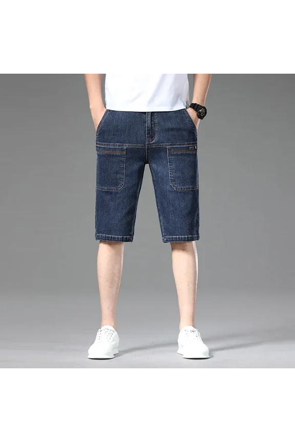 Trendy Vintage Urban Casual Jeans for Men Summer Daily Wear Chic and Versatile Look Comfortable Stylish Denim Pants