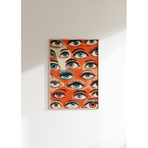Trendy Vintage Wall Art Eyes Poster