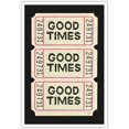 thumbnail image 1 of Trendy Wall Art Prints Poster Retro Good Times Ticket Print Black White Canvas Wall Art Vintage Trendy Preppy Teen Girls Decorating Living Room Bedroom Gallery, 1 of 9