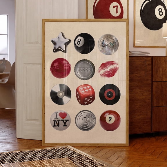 Trendy Wall Art, Retro Poster, Dorm Wall Art, Unique Photo Collage Print UNFRAMED PAPER POSTER, Home Decor, Vintage Gift, Living Room Dercor