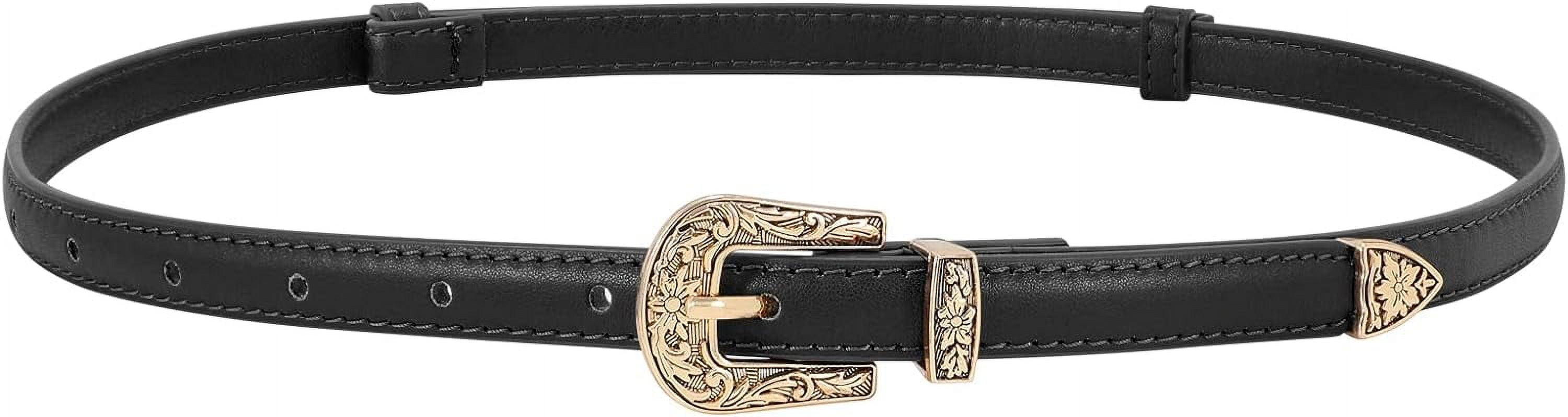 Trendy Western Skinny Belts for Women Adjustable Leather  display picture 2
