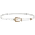thumbnail image 1 of Trendy Western Skinny Belts for Women Adjustable Leather Thin Waist Belt for Dresses with Vintage Buckle, 1 of 6