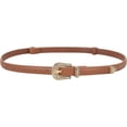thumbnail image 1 of Trendy Western Skinny Belts for Women Adjustable Leather Thin Waist Belt for Dresses with Vintage Buckle, 1 of 6