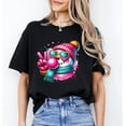 thumbnail image 1 of Trendy Winter Holiday Snowman T-ShirtPeace Sign Graphic Tee TSHIRT All Size S-5XL, 1 of 5