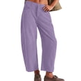 thumbnail image 1 of Trendy Women's Corduroy Jeans Cropped Wide Leg Mid-Rise Elastic Waist Fall Pants, 1 of 9