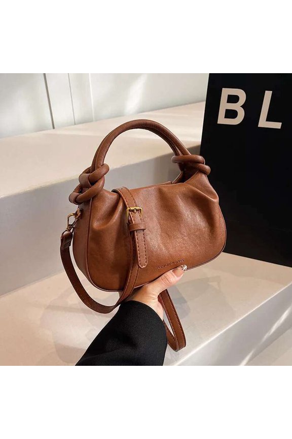 Trendy Women's Pleated Shoulder Bag - Chic Retro Style Multi-Purpose Crossbody Handbag