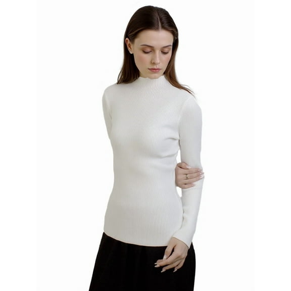 Trendy Women's Semi-turtleneck Long Sleeve Tops Fall Fashion Basic Thermal Underwear Soft Sweater for women Winter Clothes 2025 by DingJoo