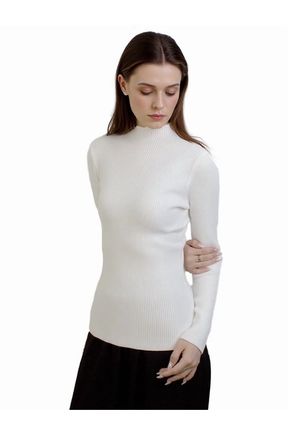 Trendy Women's Semi-turtleneck Long Sleeve Tops Fall Fashion Basic Thermal Underwear Soft Sweater for women Winter Clothes 2025 by DingJoo