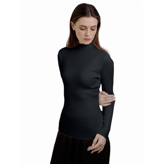 Trendy Women's Semi-turtleneck Long Sleeve Tops Fall Fashion Basic Thermal Underwear Soft Sweater for women Winter Clothes 2025 by DingJoo