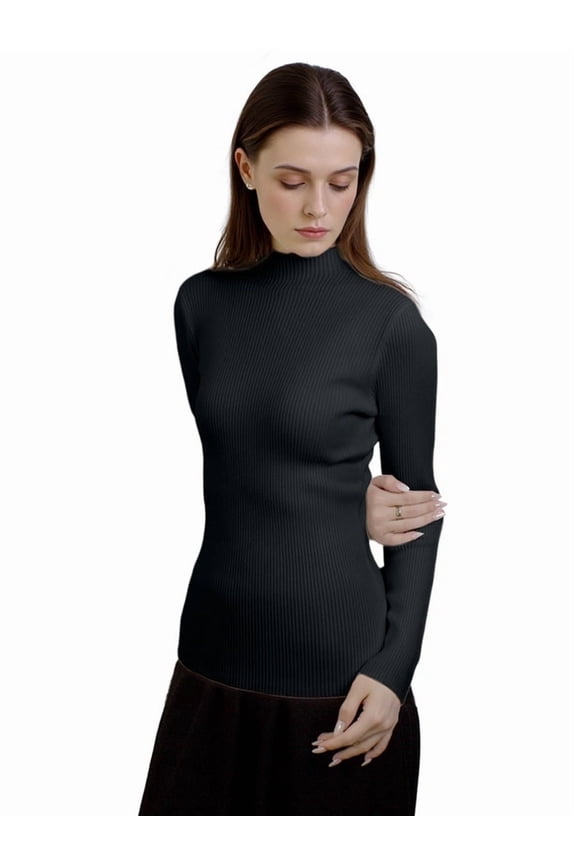 Trendy Women's Semi-turtleneck Long Sleeve Tops Fall Fashion Basic Thermal Underwear Soft Sweater for women Winter Clothes 2025 by DingJoo
