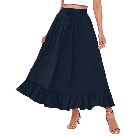 Trendy Women's Skirt Versatile For Beach And Casual Home Wear With Ruffled Two Layer Design For Spring And Summer Easy Care Options Included