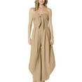 thumbnail image 1 of Trendy Women's Sleeveless Jumpsuit - Tie Waist Ruffled Loose Fit - Pocketed for Parties & Vacations, 1 of 4