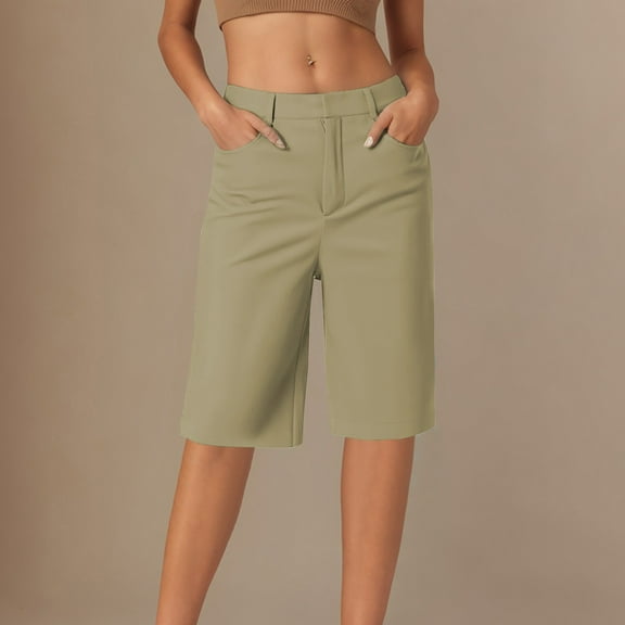 Trendy Women's Summer Shorts Casual Wide Leg Chino Comfortable Hiking Outfit with Pockets for Versatile Outdoor Adventures