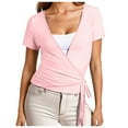 thumbnail image 1 of Trendy Women's T Shirts for Casual Wear Beach School and Parties Slim Fit V Neck Short Sleeve Tops for Running Yoga and Training Basic Style Turtle Neck Top for Women Pack Womens Cold Gear Long, 1 of 5