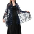 thumbnail image 1 of Trendy Wraps For Women Versatile Lace Shawl For Casual Outfits For All Seasons Stylish Top Layer For T Shirts Fashion Accessory For Any Occasion Shawl for Dresses Shorts Christmas Owl Shawl Wraps for, 1 of 3