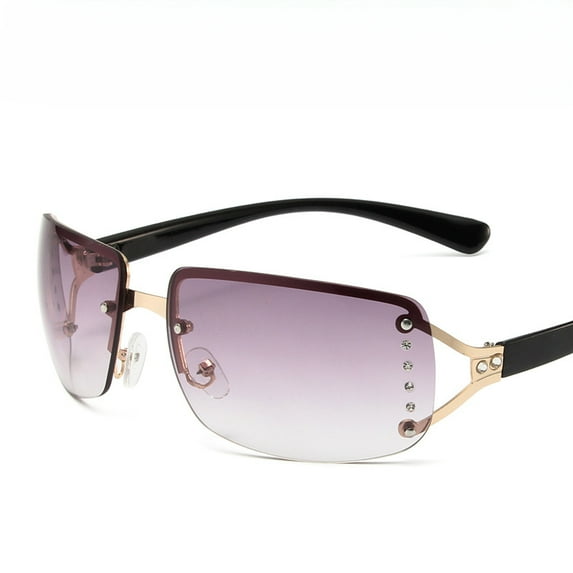 Trendy Y2K Chic Sweet Cool Sunglasses, Vintage Frameless Square Design, Fashionable Rhinestone Embellished Shades, Perfect for Parties and Outdoor Events