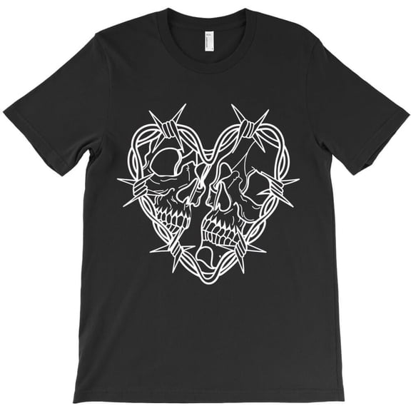 Trendy Y2K Gothic Skeleton Head Funny Grunge Streetwear Aesthetic Graphic H37269 T-Shirt, for Men and Women, Up to Size 5XL