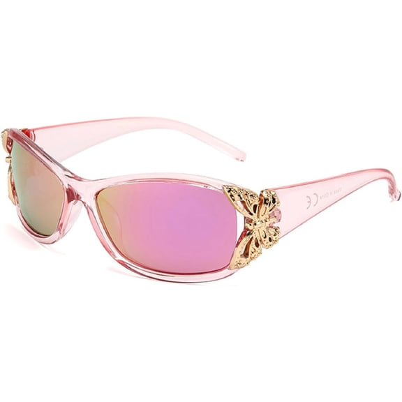 Trendy Y2K Polarized Sunglasses Womens Oversized Driving Sun Glasses UV Protection Ladies Fashion Butterfly Sunnies