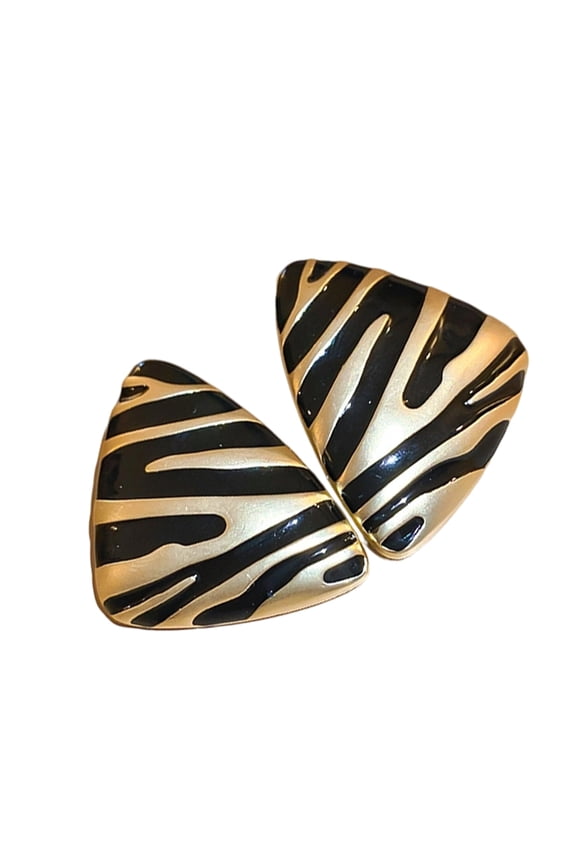 Trendy Zebras Pattern Earrings Lightweight Stylish Metal For Everyday Outfits