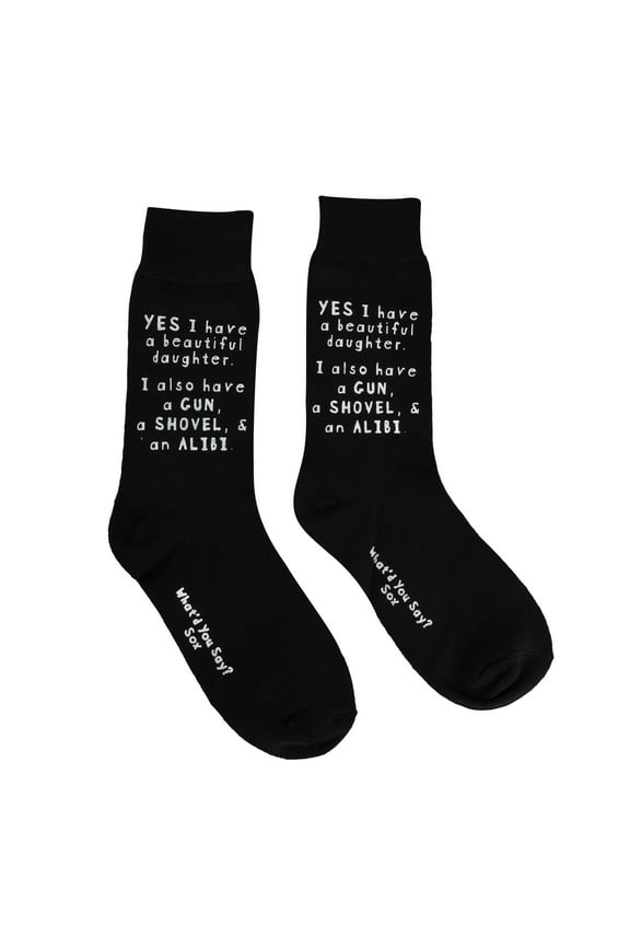 Funny Novelty Socks, Fun Cool Crazy Socks With Funny Quotes, Unisex Crew Socks, One Size Fits Most, Gift for Birthday, Bachelor Party, Anniversary, Wedding, Baby Shower