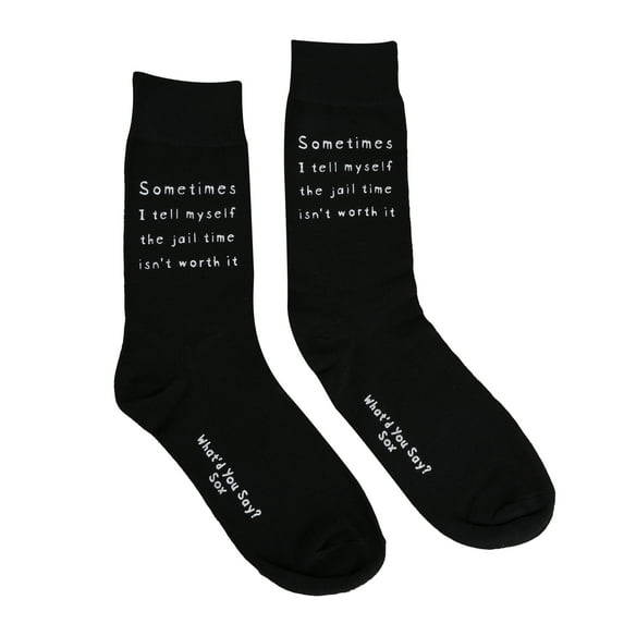 Trendy Zone 21 Novelty Funny Quote Crew Socks, Anti-Wicking Moisture Control, Unisex, One Size Fits Most, Funky, Goofy, Silly