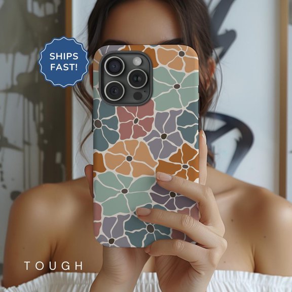 Trendy and Free-Spirited Boho Floral MagSafe Protective Phone Case with a stylish design with iPhone 17 to 11 Pro Max