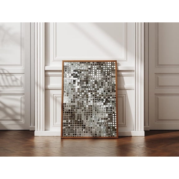 Trendy disco ball poster retro aesthetic room decor wall art design 8x12 UNFRAMED