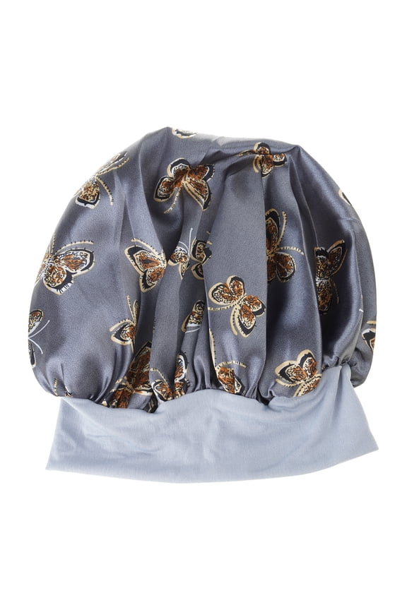 Trendy for Butterfly Print Hair Care Sleep Cap Bonnet Hat Wide Brim Hair Chemo Hat Turban Hat