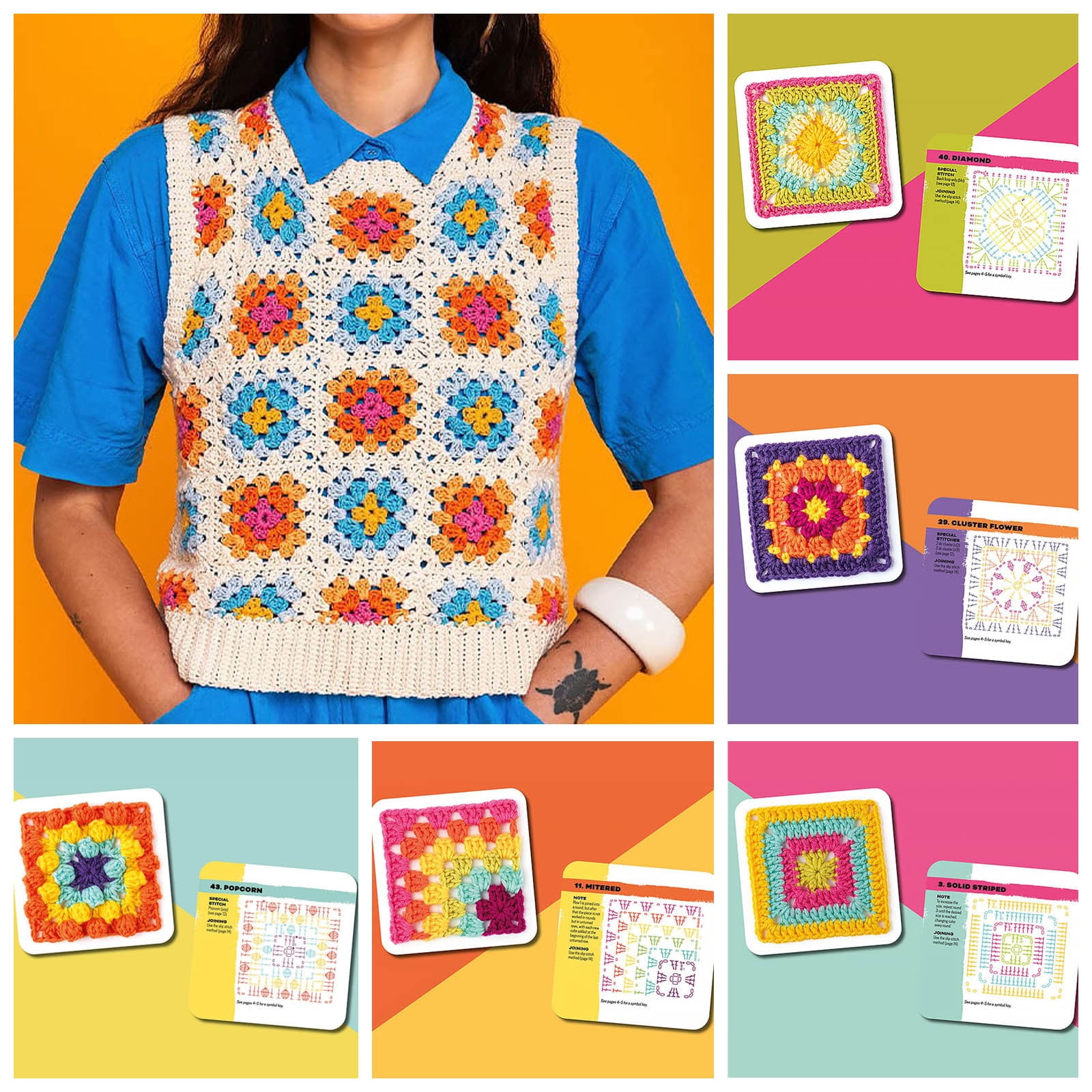 Trendy knitted card patterns EcoFriendly knitted cards 50 The Granny