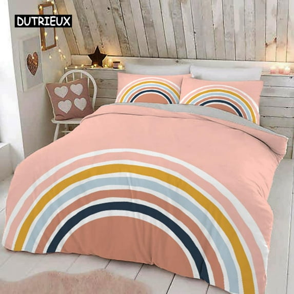 Trendy pastel colors Bedding Set Baby Kids Duvet Cover 150x210 135x200 With Pillowcases And Zipper