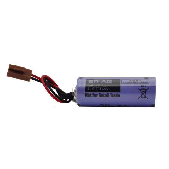 TrendyChic (1-Pack) BR-AG 1800mAh 3V Non-Rechargeable Lithium Battery Replacement for BR-AG Battery with Brown Plug