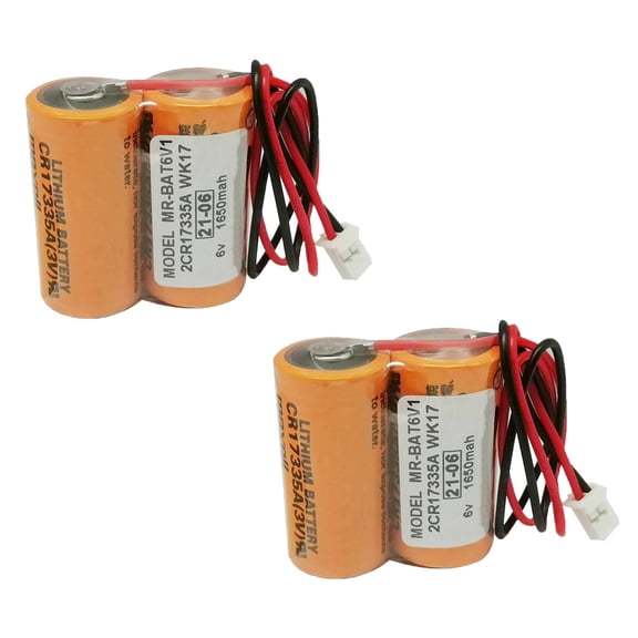 TrendyChic (2-Pack) MR-BAT6V1 2CR17335A WK17 6V 1650mAh Non-Rechargeable Lithium Battery