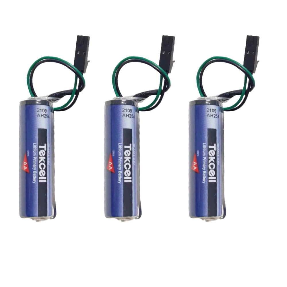 TrendyChic (3-Pack) Tekcell SB-AA11 3.6 V 2400mah Size AA Non Rechargeable Disposable Lithium Battery with Black Plug