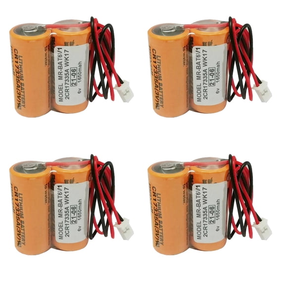 TrendyChic (4-Pack) MR-BAT6V1 2CR17335A WK17 6V 1650mAh Non-Rechargeable Lithium Battery