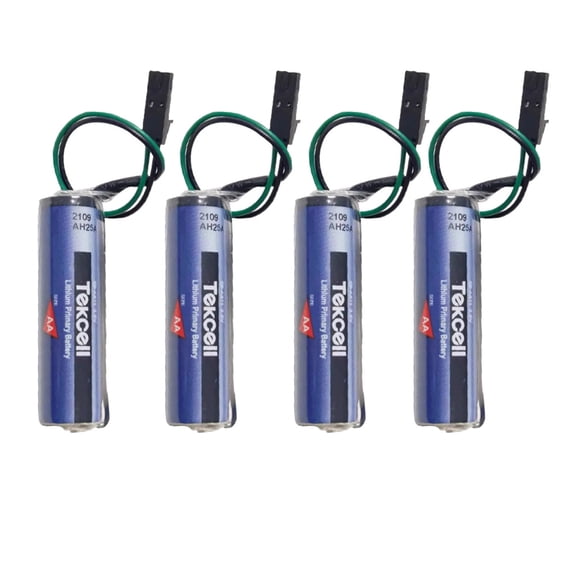 TrendyChic (4-Pack) Tekcell SB-AA11 3.6 V 2400mah Size AA Non Rechargeable Disposable Lithium Battery with Black Plug
