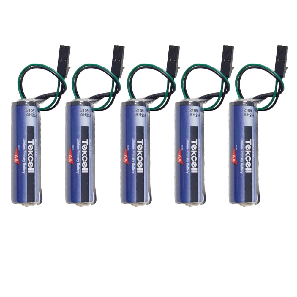 TrendyChic (5-Pack) Tekcell SB-AA11 3.6 V 2400mah Size AA Non Rechargeable Disposable Lithium Battery with Black Plug