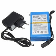 TrendyChic Portable DC 12V Rechargeable Lithium-ion Batteries Pack Blue with Charger 12V for Video Cameras, Bluetooth Devices, CD Players, MD Players,Portable DVD
